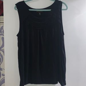 Black Tank with decorative collar
